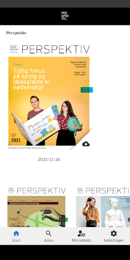 Android application Fagmagasinet Perspektiv screenshort