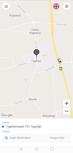 Android application SweTaxi screenshort
