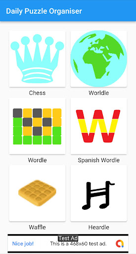 Android application Daily Puzzle Organiser screenshort
