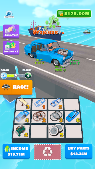 Idle Racer — 3D машины и гонки 0.9.1017 APK + Мод (Unlimited money) за Android