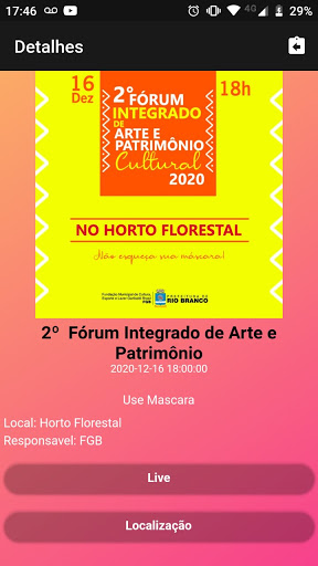 Android application RBcultura screenshort