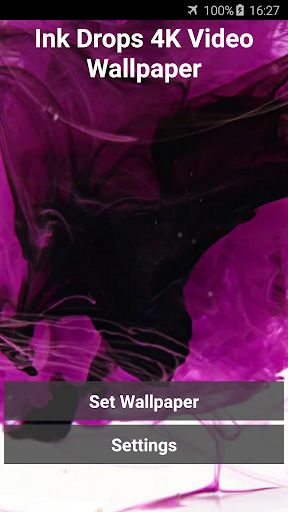 Android application Ink Drops 4K Video Wallpaper screenshort