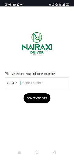 Android application NAIRAXI DRIVER screenshort