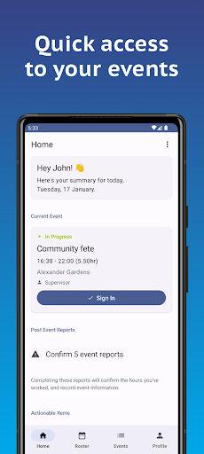 Android application VTEvents screenshort
