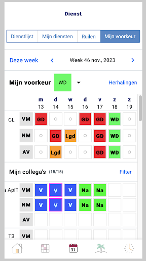 MedSpace Roosterapplicatie Screen 3