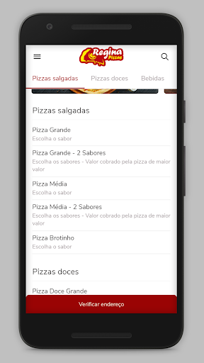 Regina Pizzas Screen 2