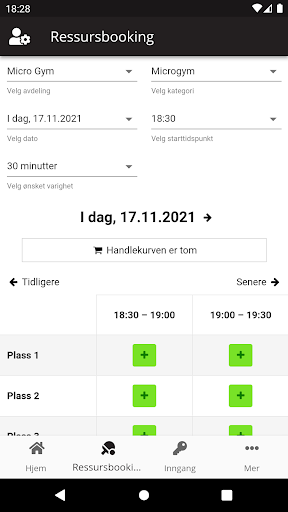 Android application Microgym screenshort