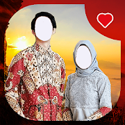 Hijab Batik Couple Photo Frames