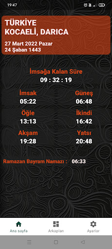 Android application İmsakiye 2023 - Ezan Vakti screenshort