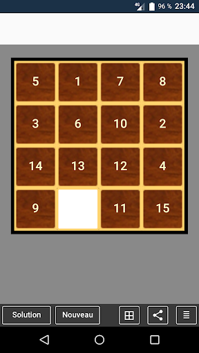 Android application Taquin screenshort
