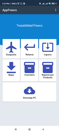 Android application myCAMARON HidrobiológicoFresco screenshort