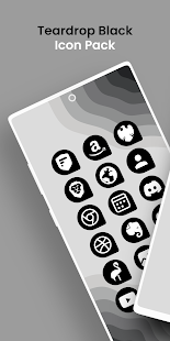 Teardrop Black - Capture d'écran du pack d'icônes