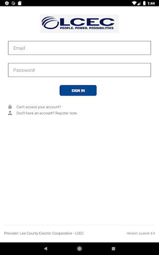 Screenshot of LCEC