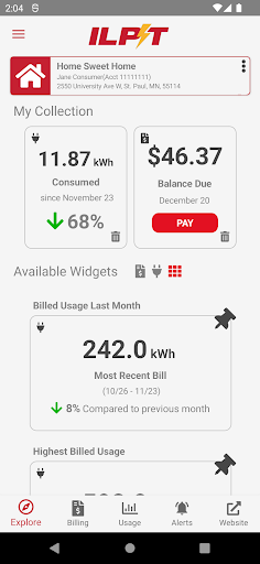 ILPT MyAccount Screen 2