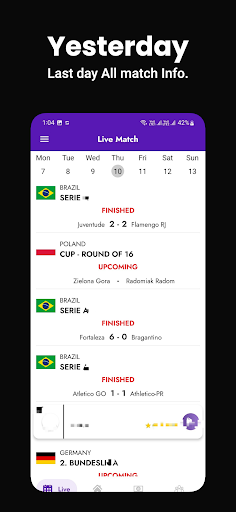 Android application Champions League Today Match screenshort