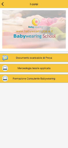 Babywearing Italia Screen 3