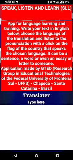 SLL - Speak, Listen and Learn Screen 2