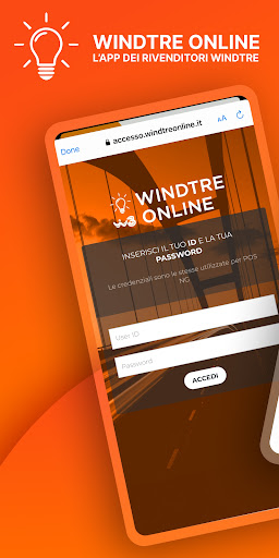 Android application WINDTRE On Line screenshort