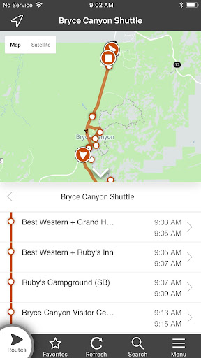 Bryce Canyon Shuttle Screen 2