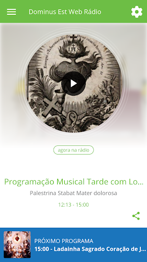 Android application Dominus Est Web Rádio screenshort