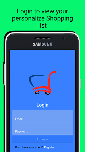 Android application ShopperLists screenshort