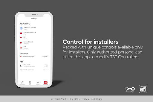 Android application EFI MyAdmin Toolbox screenshort