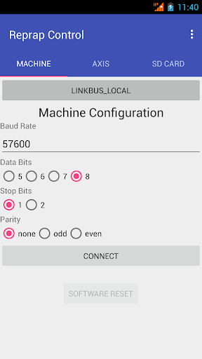 Android application Reprap Control screenshort