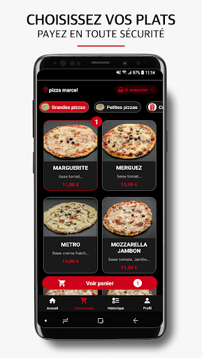 Android application Pizza Marcel screenshort
