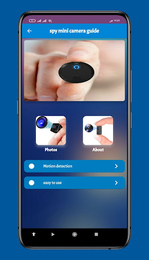 Android application Spy Mini Camera Guide screenshort
