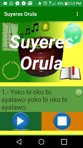 Android application Suyeres Orula. screenshort