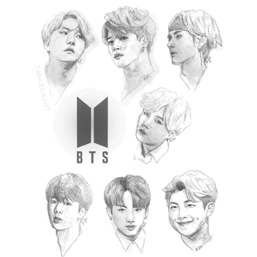 كيفية رسم BTS