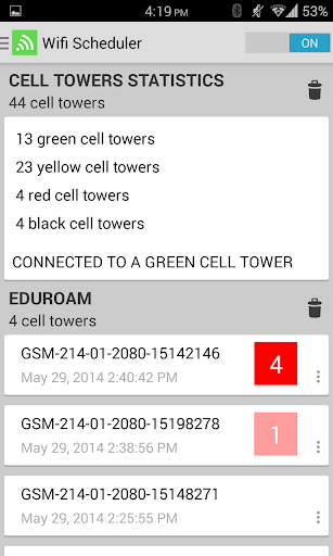 Android application Wifi Scheduler screenshort