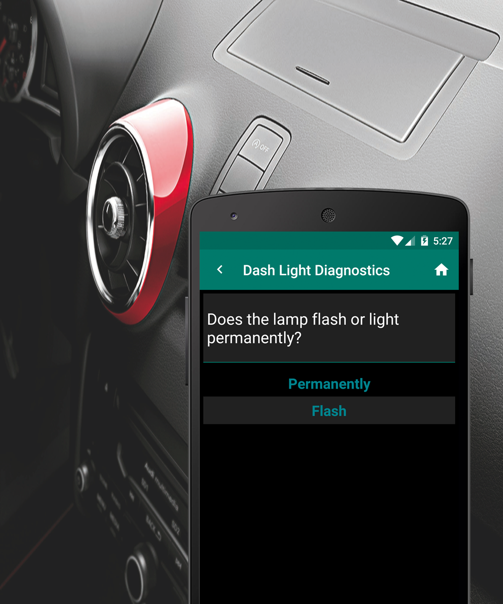 Android application Dashboard Warning Lights screenshort