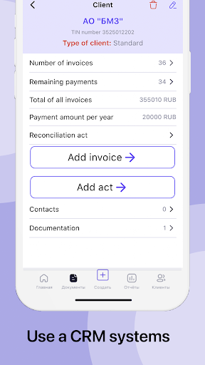 AESbill: Invoice Maker and CRM Screen 3