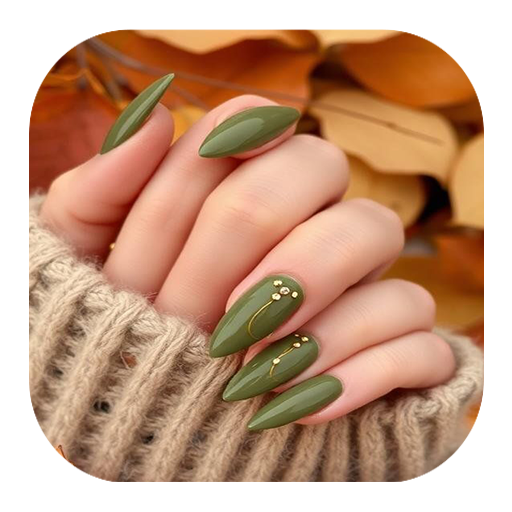 Forest Greens Nail Art Design Logo