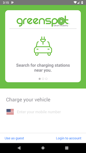 Android application Greenspot EV Charging screenshort