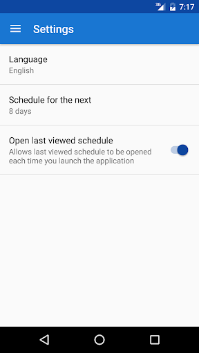 GrSU Schedule Screen 3