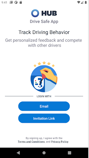 Android application HUB DRIVE SAFE screenshort