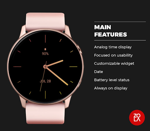 Minimal Rose Gold Watch Face Screen 2