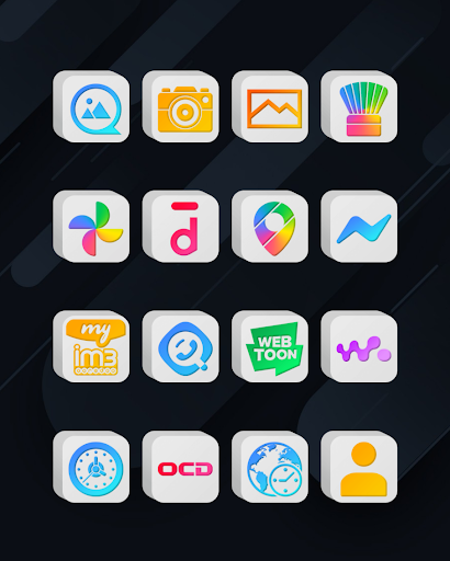 Screenshot of Cubic Light - 3D Icon Pack