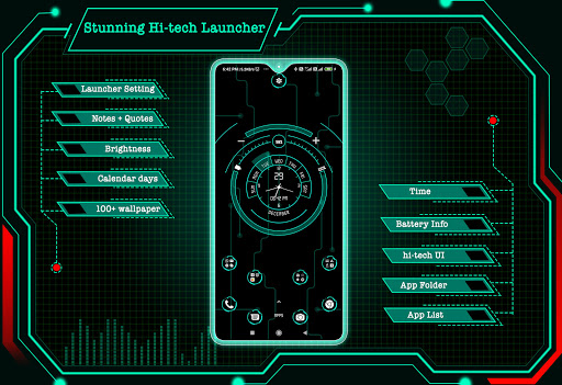 Android application Stunning Hi-tech Launcher screenshort