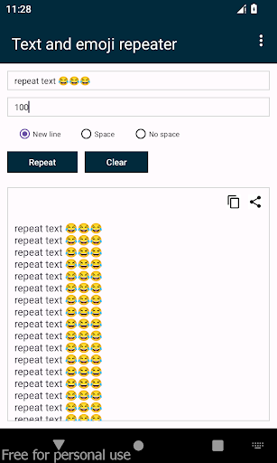 Text and Emoji Repeater