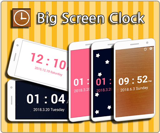 Android application Clock (Fullscreen Table Clock) screenshort