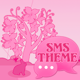 Animal Theme Pink GO SMS Pro icon