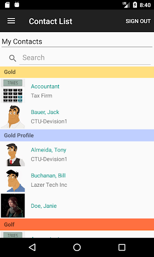 Android application UVC Mobile CRM screenshort