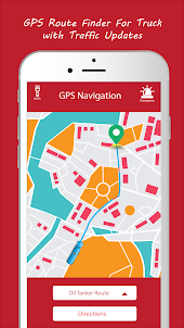 Navegação de rota GPS de camin