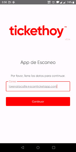 Android application TicketHoy App screenshort