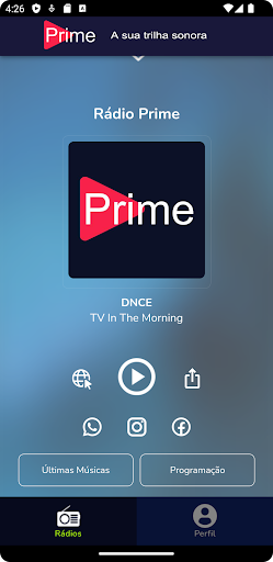 Android application Rádio Prime screenshort