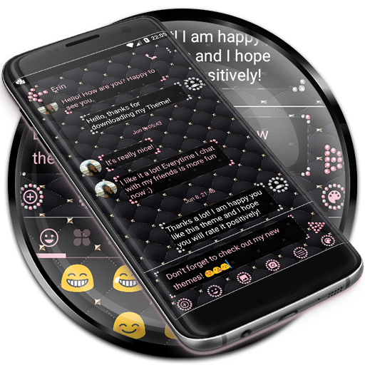 SMS Messages Jewel Pink Theme 350 Icon