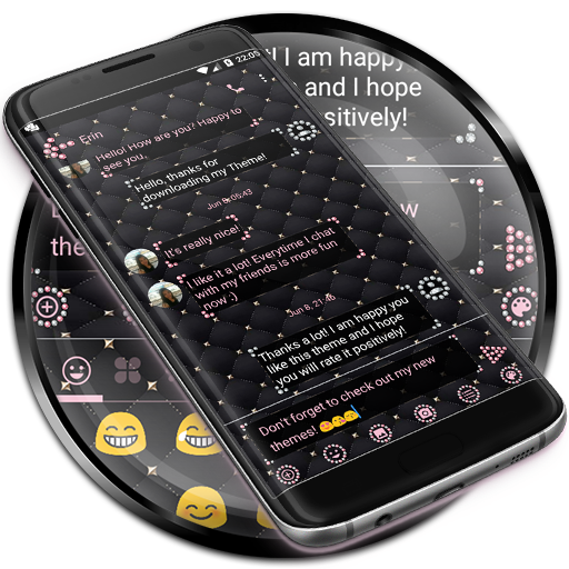 SMS Messages Jewel Pink Theme - AppWisp.com